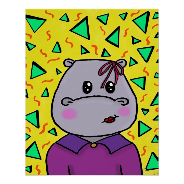 Hippo-Party Poster (Vorderseite)