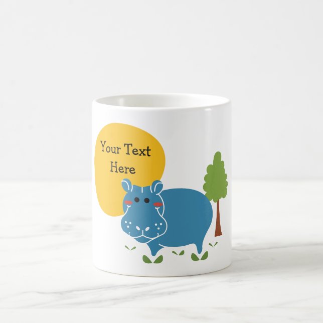 Hippo Personalisieren mit Text Kaffeetasse (Mittel)