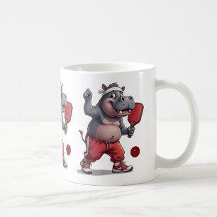Hippo Pickleball, Funny Hippopotamus Kaffeetasse