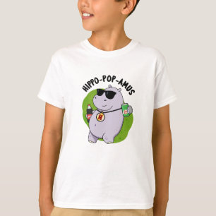 Hippo-Pop-amus Funny Hippo Soda Pop Pun T-Shirt