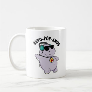 Hippo-Pop-amus Funny Pop Musik Hippo Pun Kaffeetasse