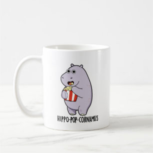 Hippo-Pop-cornamus Funny Hippo Pun Kaffeetasse