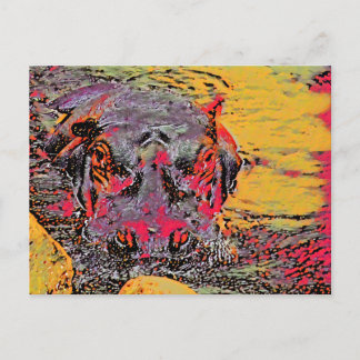 Hippo-Postkarte Postkarte