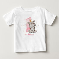 Hippo Princess Baby Girl 1. Geburtstag
