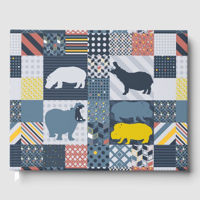 Hippo Quilt Gästebuch (Vorderseite)