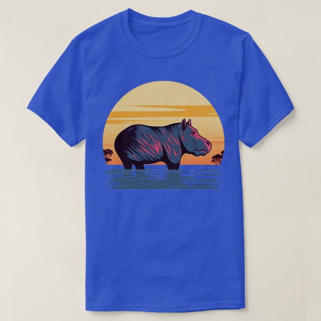 Hippo Retro 1 T-Shirt (Design vorne)