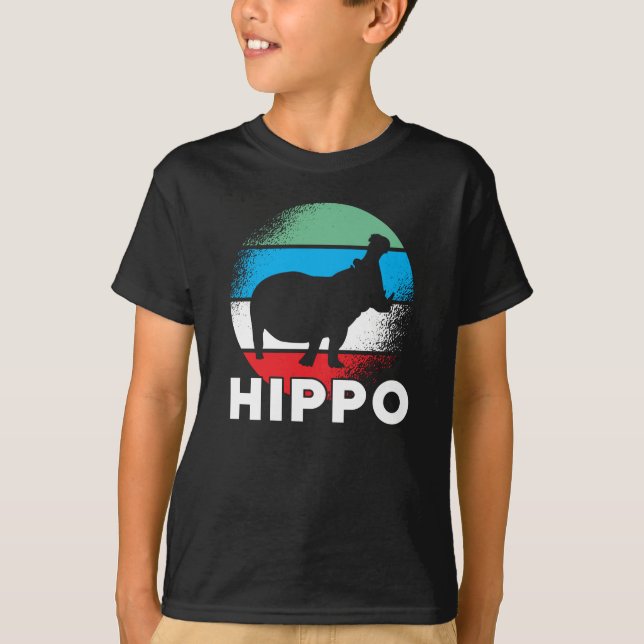 Hippo Retro T-Shirt (Vorderseite)