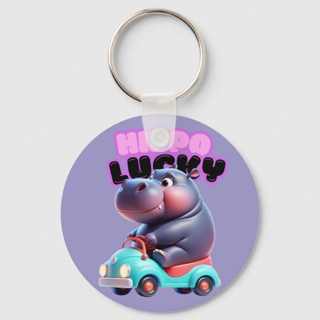 Hippo Ride Schlüsselanhänger (Vorderseite)