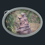 Hippo Roar, Gürtelschnalle<br><div class="desc">Auf den Bildern ist ein Nilpferd in seinem Teich</div>