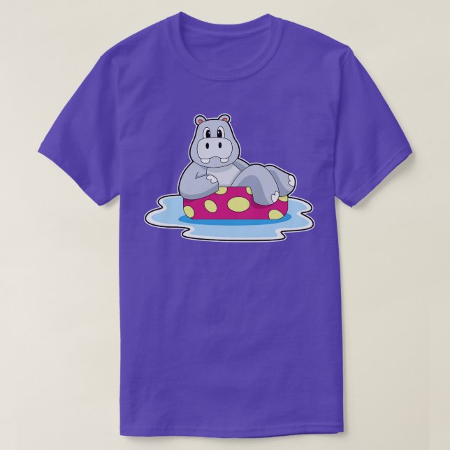 Hippo-Schwimmboot T-Shirt (Design vorne)