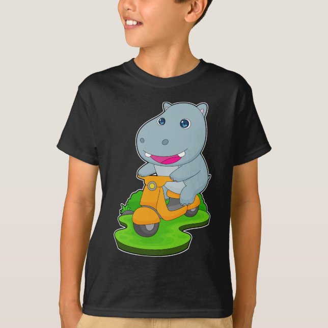 Hippo Scooter T-Shirt (Vorderseite)