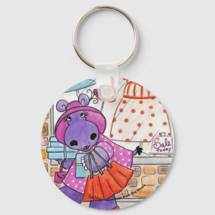 Hippo Shopping-Hippo Shop-eine Menge amus! Schlüsselanhänger