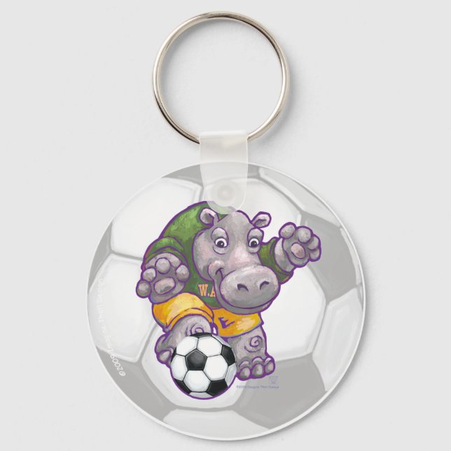 Hippo Soccer Star Schlüsselkette Schlüsselanhänger (Vorderseite)