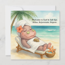 Hippo Spa by the beach Feiertagskarte
