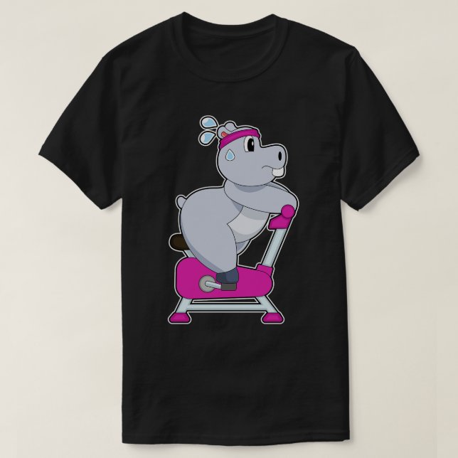 Hippo Spinning Bike T-Shirt (Design vorne)