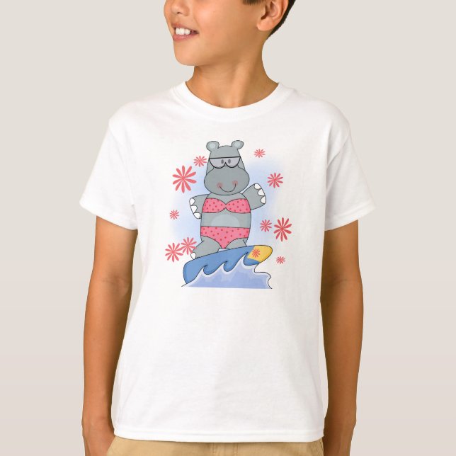 Hippo Surfing Tshirts und Geschenke (Vorderseite)