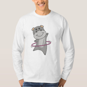 Hippo The Hullern Sport Niedlicher Tiere Hippo T-Shirt