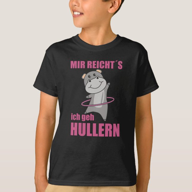 Hippo The Hullern Sport Niedlicher Tiere Hippo T-Shirt (Vorderseite)