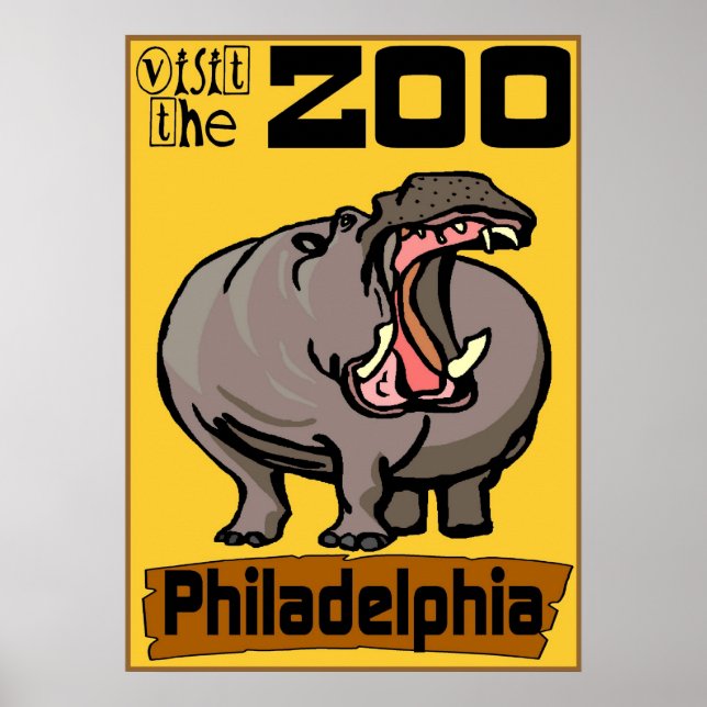 Hippo: Visit Zoo Philadelphia Poster (Vorne)