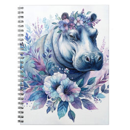 Hippo Watercolor Kunstvoll wandern im Valle Verzas Notizblock