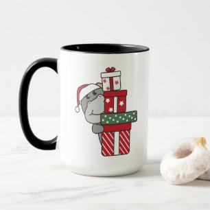 Hippo Weihnachtsgeschenk Wintertiere Hippos Tasse
