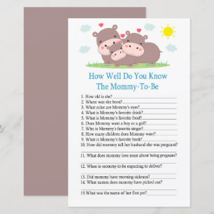 Hippo Wie gut kennen Sie das Baby-Duschspiel?