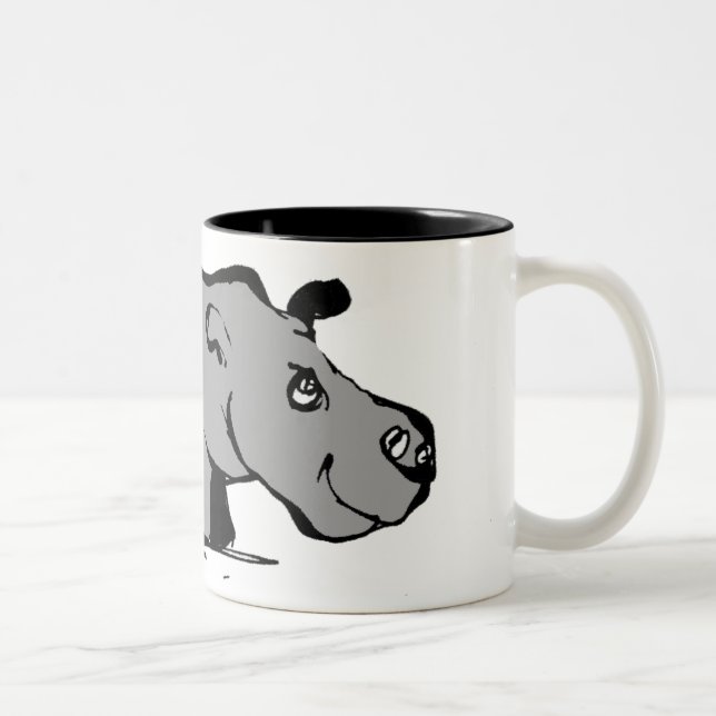 Hippo Zweifarbige Tasse (Rechts)