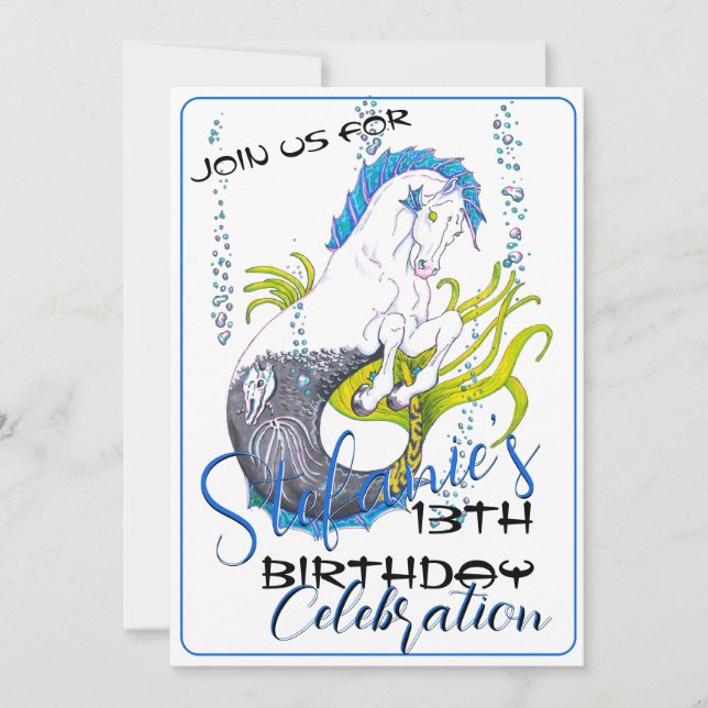 Hippocampus Einladung (Vorderseite)