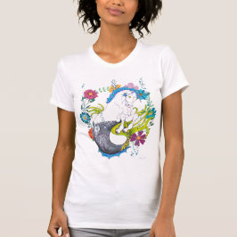 Hippocampus (Schädel) mit Blumenkreis T-Shirt