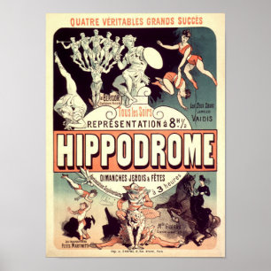 Hippodrom Vintage französische Werbung Poster