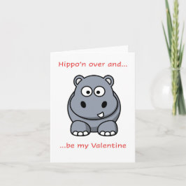 Hippo'n over, Happy Valentine's Day Karte