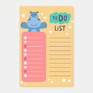 Hippopost-it-Notizen für die To-Do-Liste Post-it Klebezettel