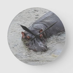 Hippoposterus Runde Wanduhr