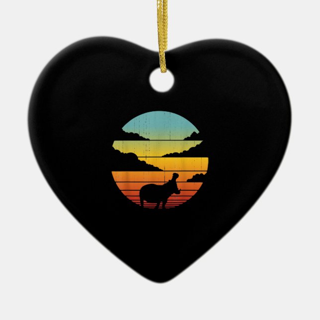 Hippopotamus 60er 70er Hippo | Hippo Lover Keramik Ornament (Vorne)