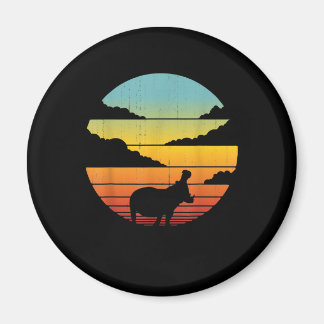 Hippopotamus 60er 70er Hippo | Hippo Lover Magnet