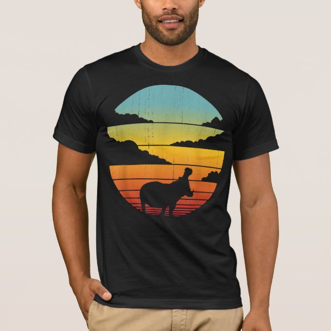 Hippopotamus 60er 70er Hippo | Hippo Lover T-Shirt (Vorderseite)