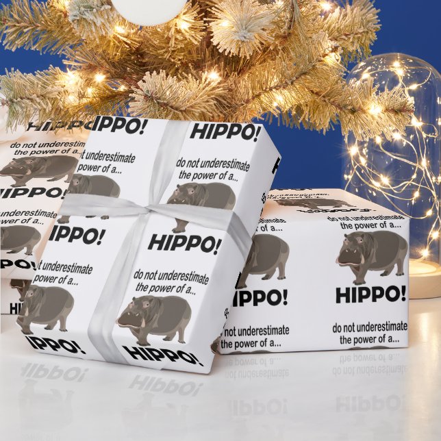 Hippopotamus Animal Funny Hippo Geschenkpapier (Feiertage)