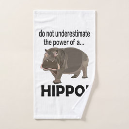 Hippopotamus Animal Funny Hippo Handtuch