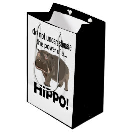 Hippopotamus Animal Funny Hippo Mittlere Geschenktüte