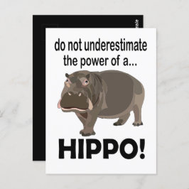 Hippopotamus Animal Funny Hippo Postkarte