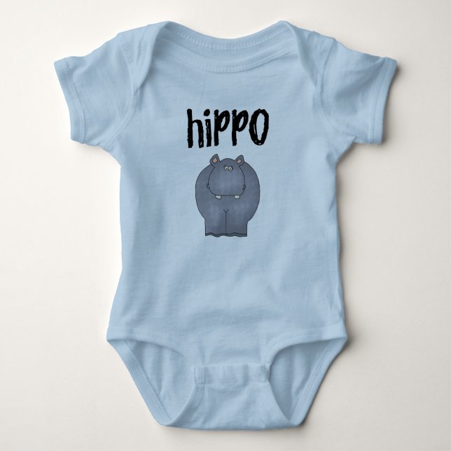 Hippopotamus Baby Strampler (Vorderseite)
