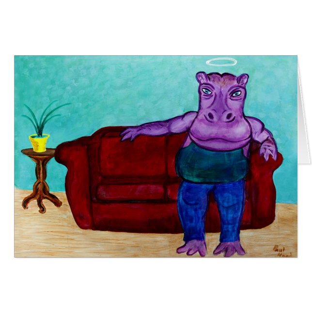 Hippopotamus-Cartoon (Vorderseite (Horizontal))
