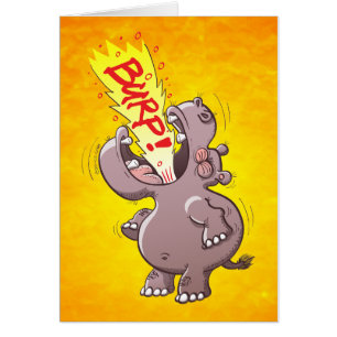 Hippopotamus, der laut Burping ist