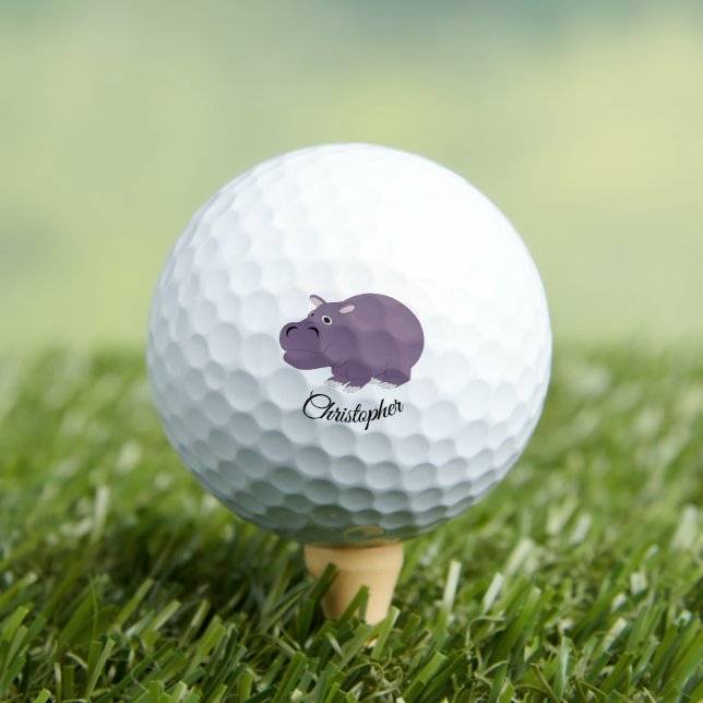 Hippopotamus-Design Golfball (Insitu T-Shirt)