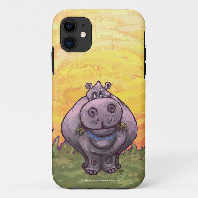 Hippopotamus Electronics Case-Mate iPhone Hülle (Rückseite)