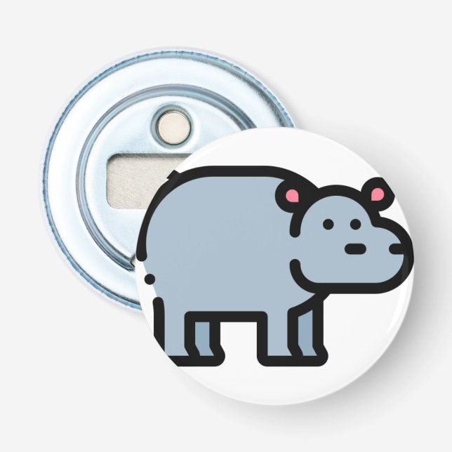 Hippopotamus Flaschenöffner (Vorderseite)