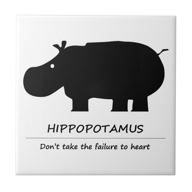 Hippopotamus Fliese (Vorderseite)