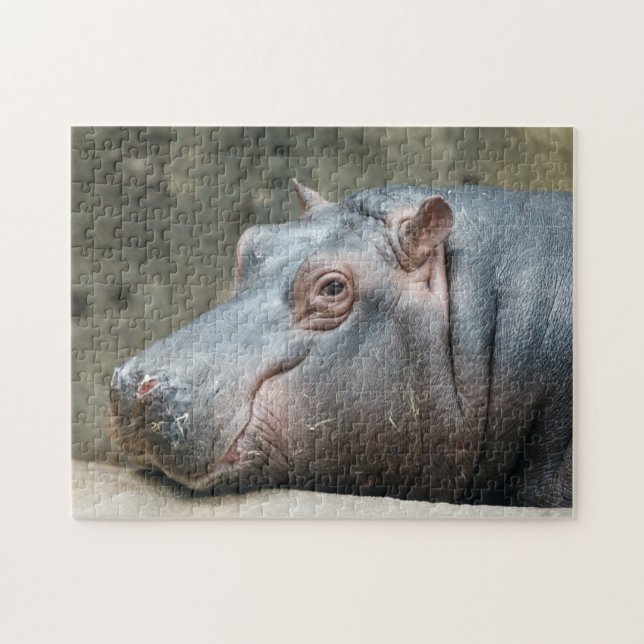 Hippopotamus-Fotopuzzlespiel Puzzle (Horizontal)