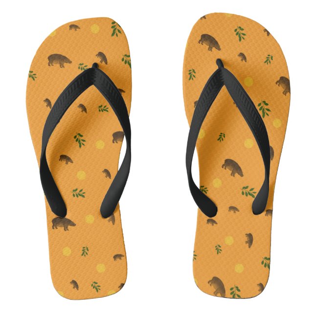 Hippopotamus gemustert flip flops (Fußbett)
