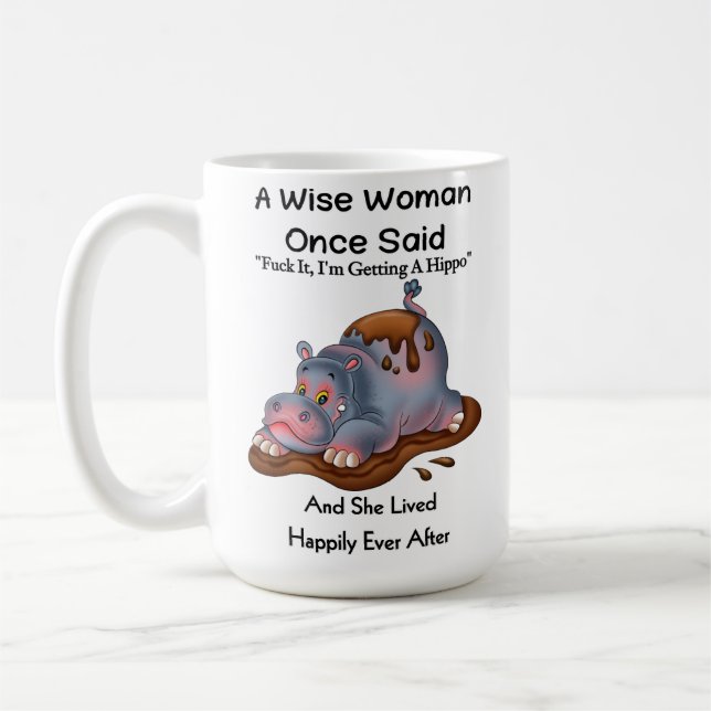 Hippopotamus Geschenke für Frauen Liebhaber Funny  Kaffeetasse (Links)